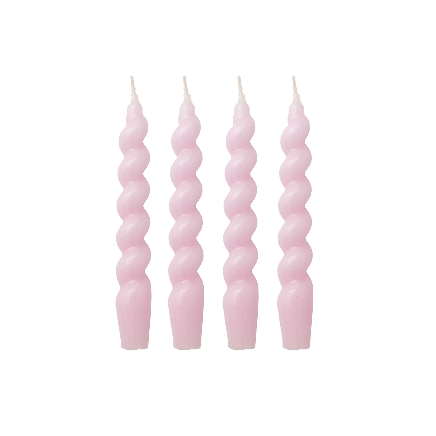 Set of 4 - Spiral Gloss Candles - Lilac
